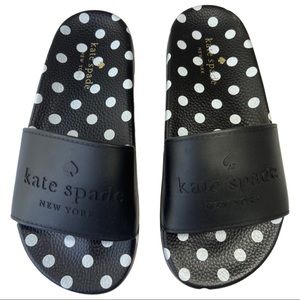 KATE SPADE Polka-Dot Slip-On Platform Sandals Size 6B